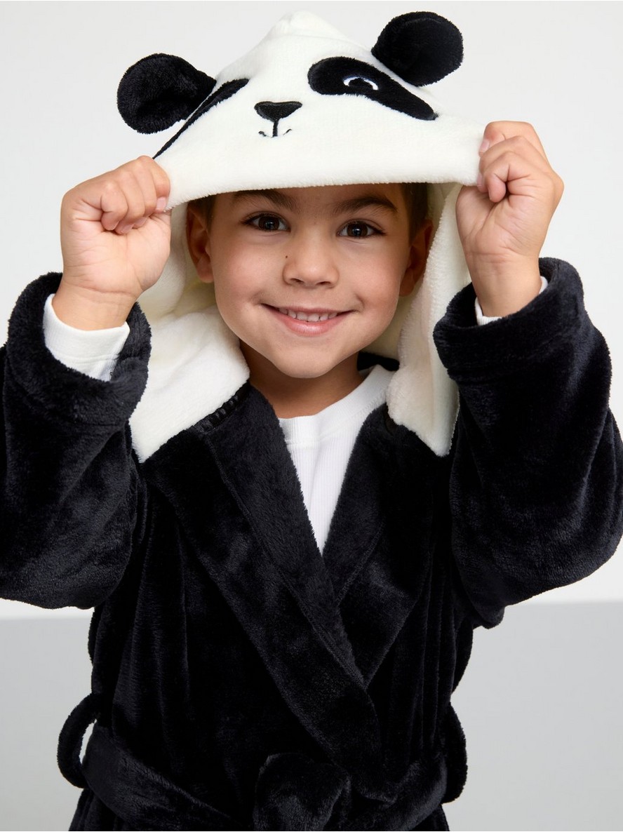 Bademantil – Panda fleece robe