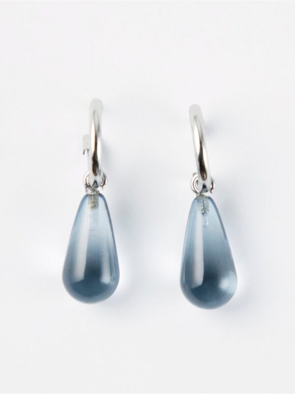 Hoop earrings with drop - 8500587-800