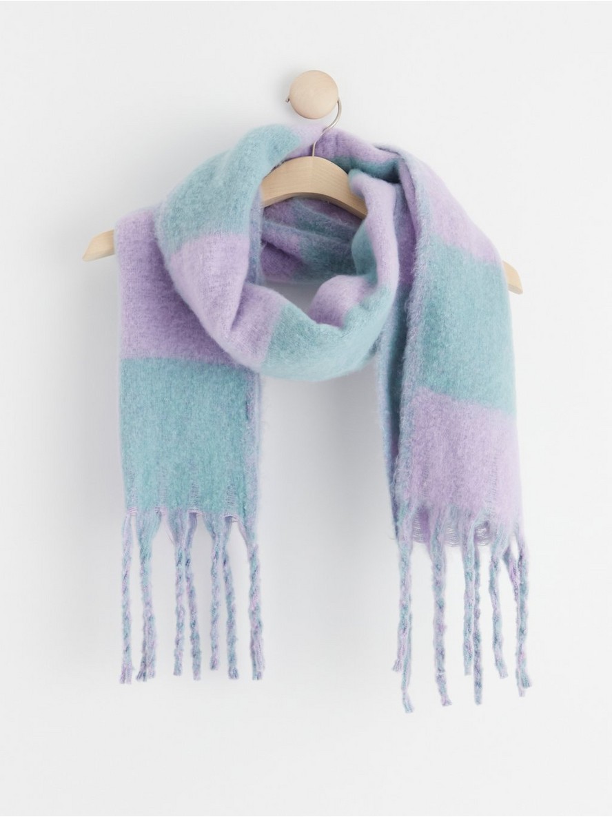 Sal – Checked scarf with fringes