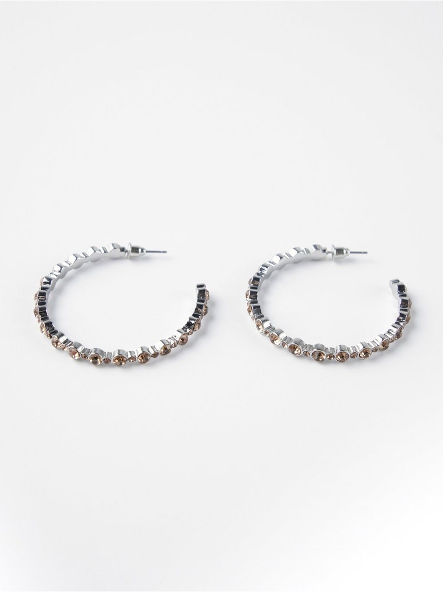 Mindjuse – Hoop earrings with rhinestones