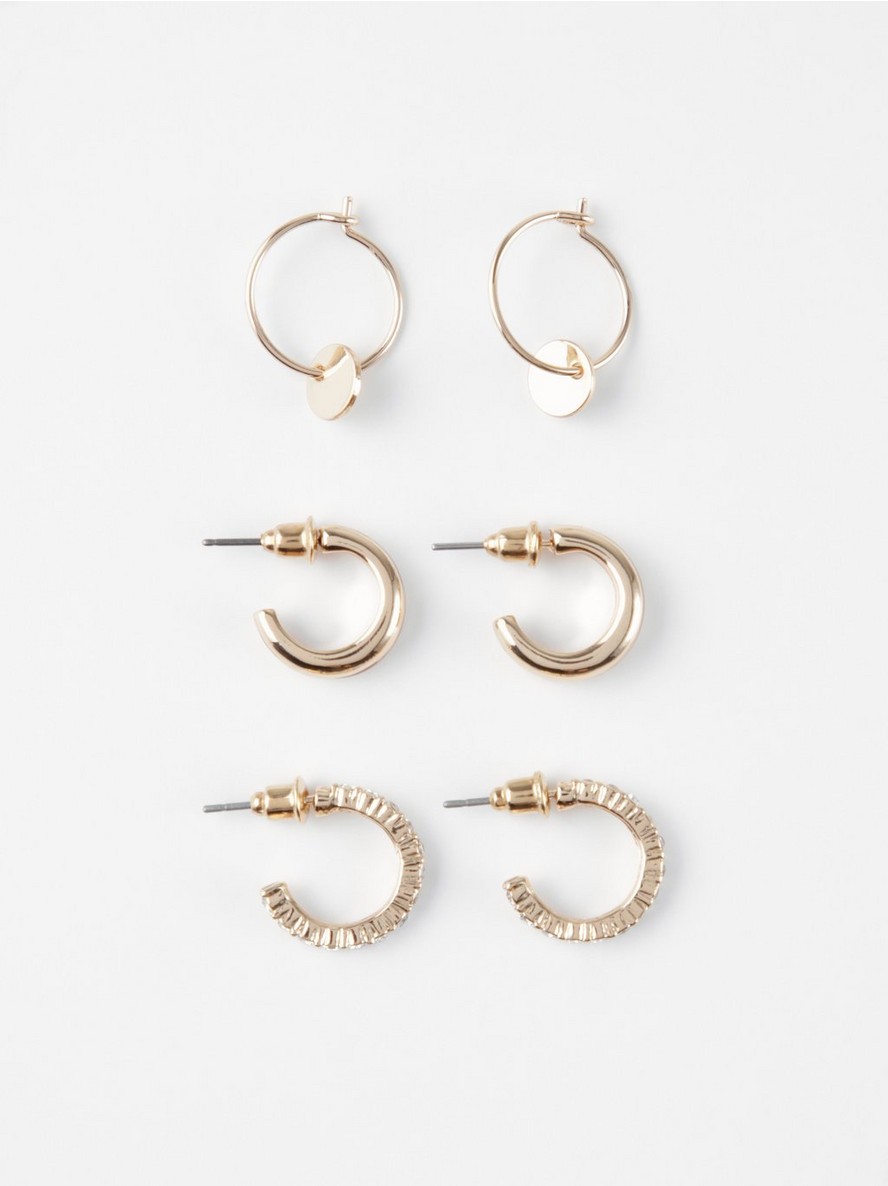 Mindjuse – 3-pack small hoop earrings