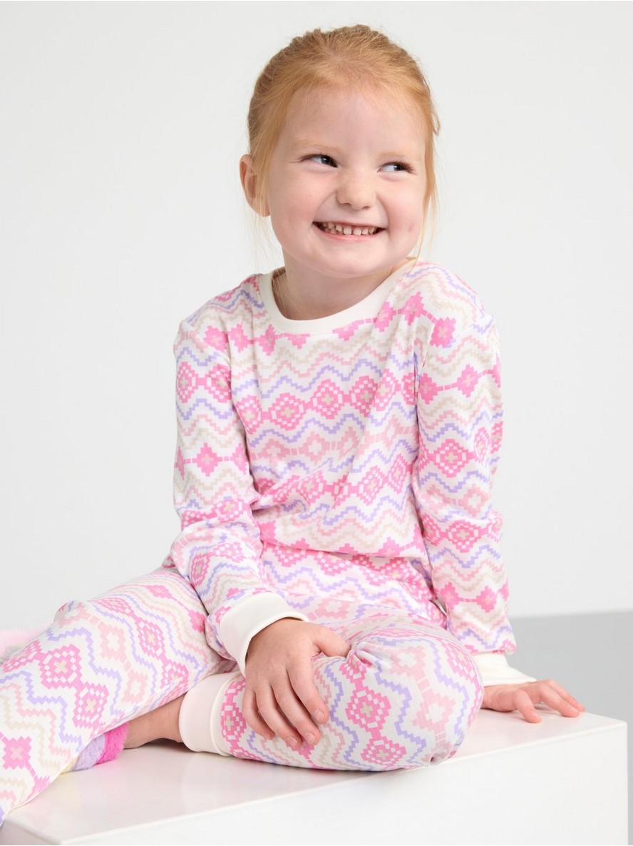 Pyjama set with fair isle print - 8509153-2643