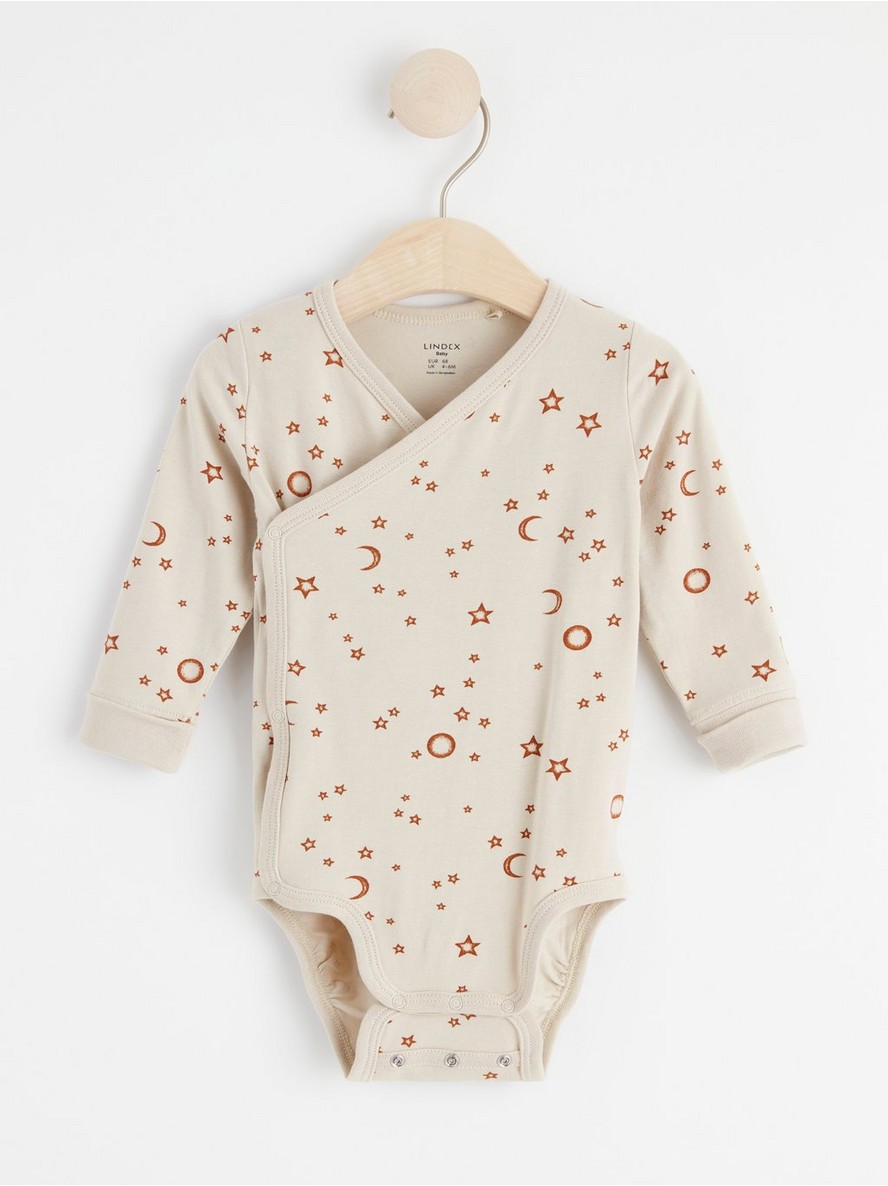 Bodi – Long sleeve wrap bodysuit with stars