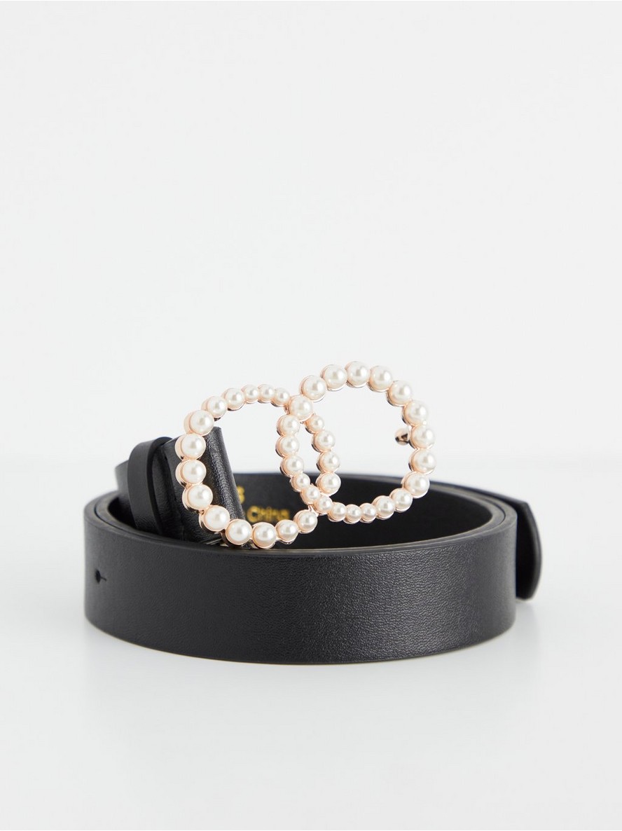 Belt with pearl buckle - 8533351-80