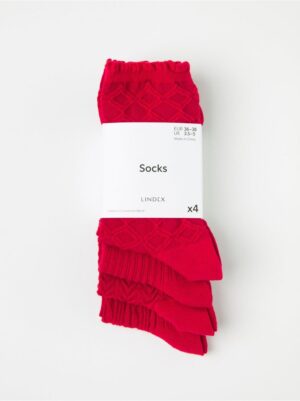 4-pack structured socks - 8544496-7909