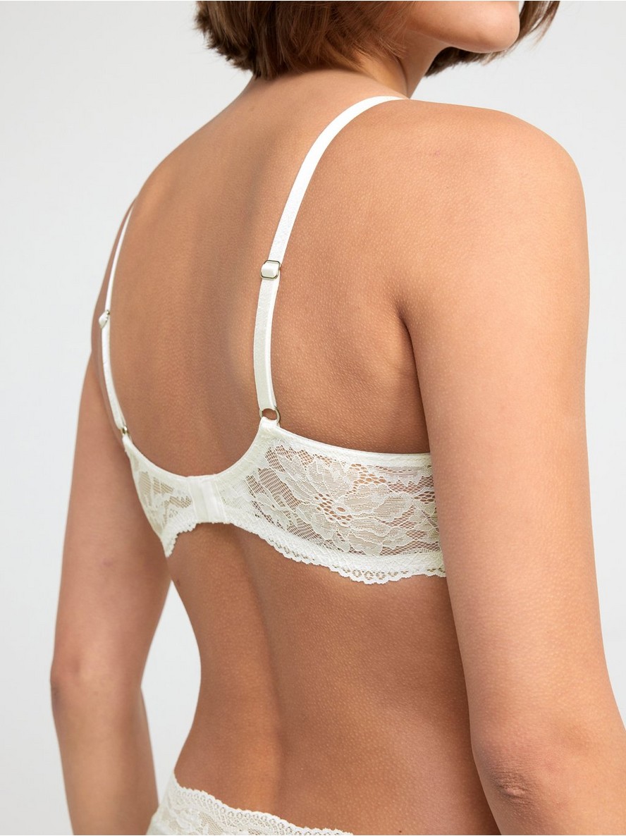 Unpadded bra with lace - 8392770-325