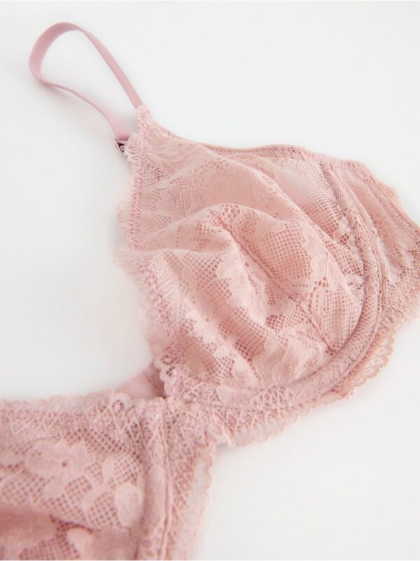 Unpadded bra with lace - 8392770-7651