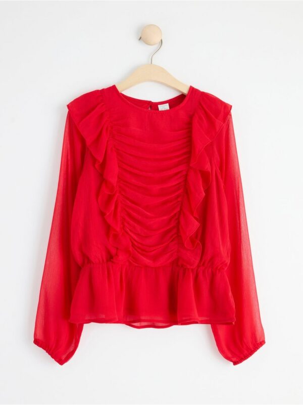 Blouse with flounces - 8440826-7251