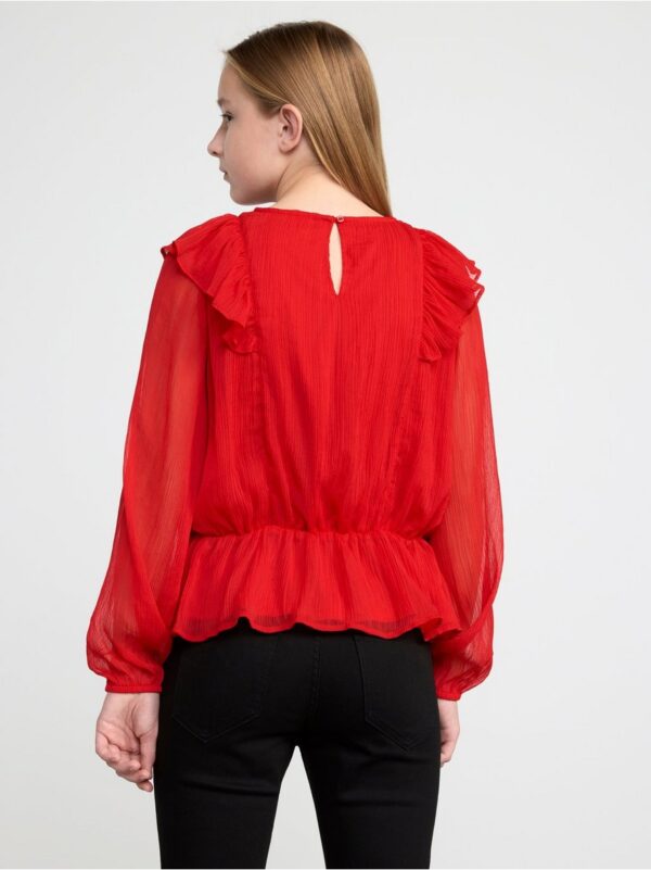 Blouse with flounces - 8440826-7251