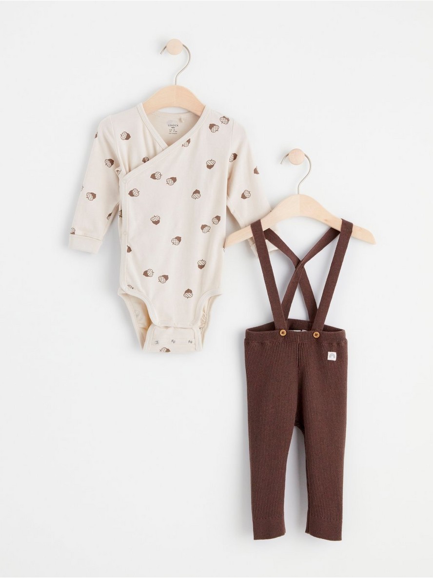 Set garderoba – Set with wrap bodysuit and bib trousers