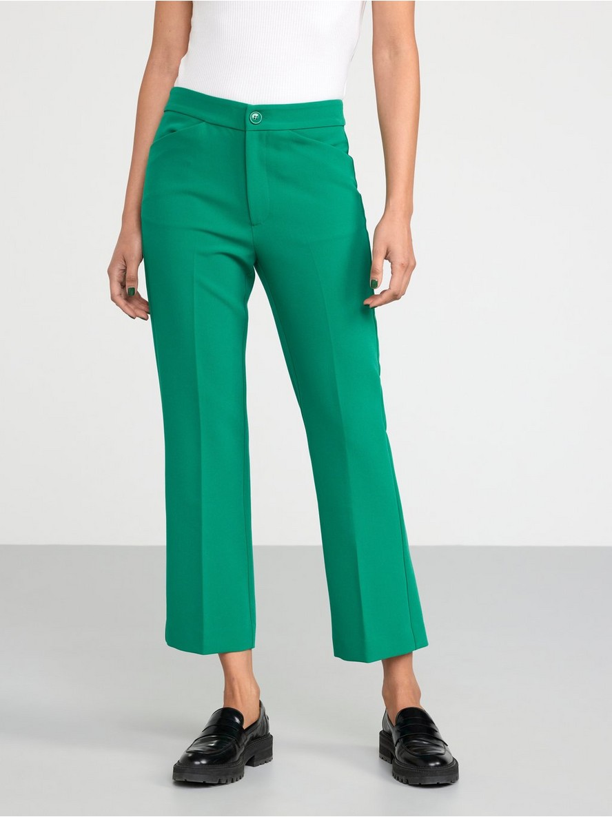 Pantalone – Kick-flare cropped regular waist trousers