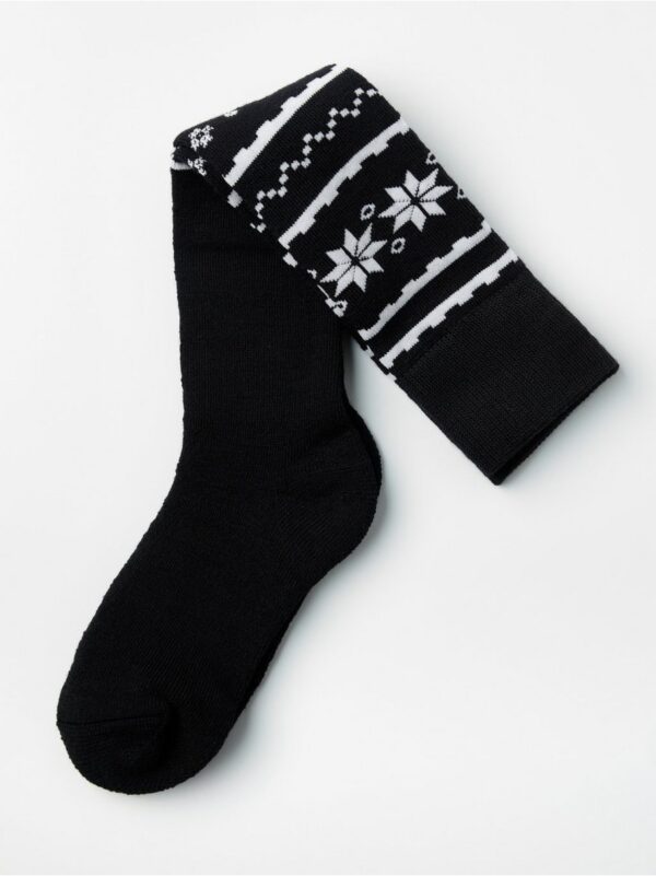 Knee high socks in merino wool blend - 8473133-80