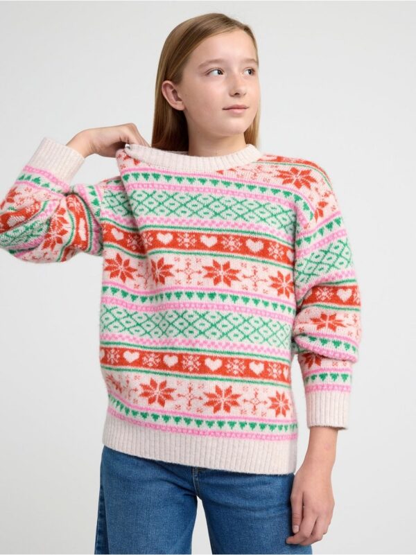 Patterned knitted jumper - 8479174-9805