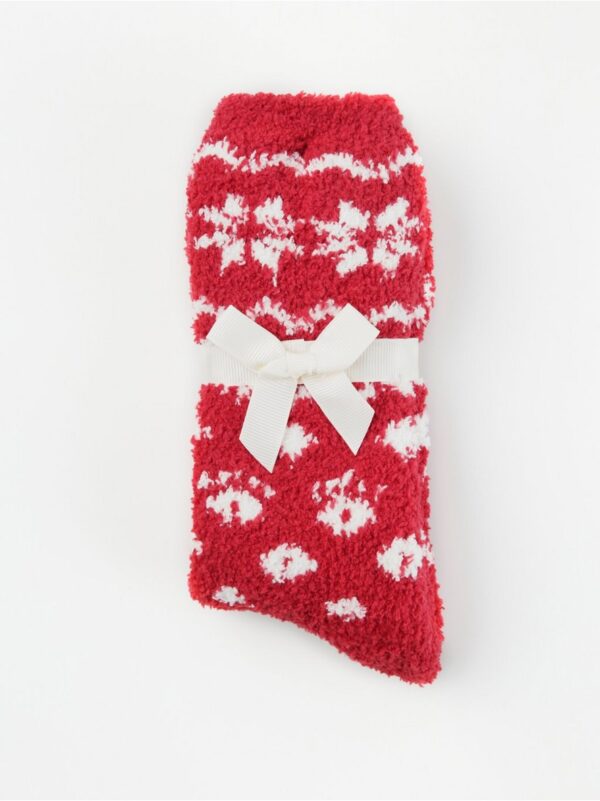 Fluffy Christmas socks - 8488638-7909