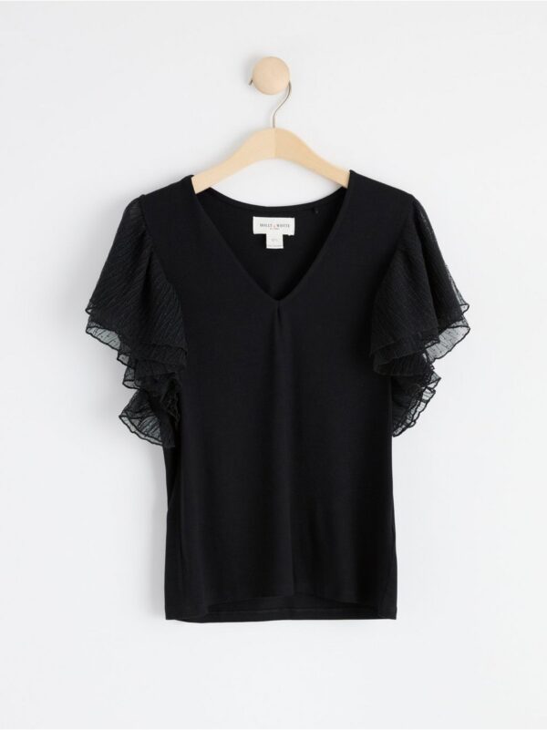 Top with short mesh sleeves - 8493320-80