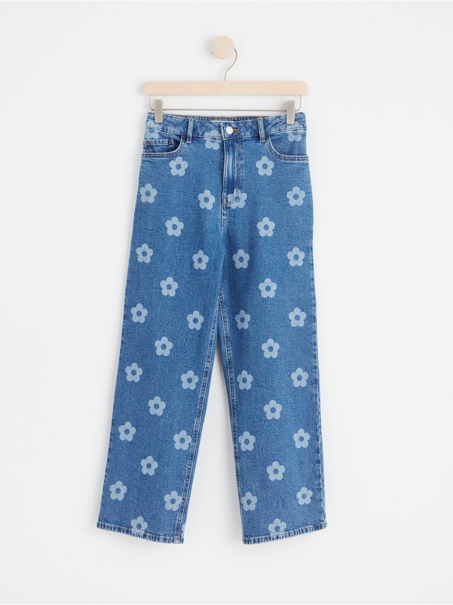 Pantalone – VANJA Wide high waist jeans with flowers