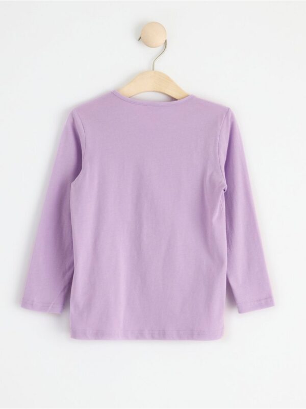 Long sleeve top with furry heart - 8502782-6965