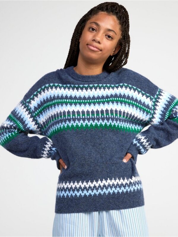Patterned knitted jumper - 8503687-5399
