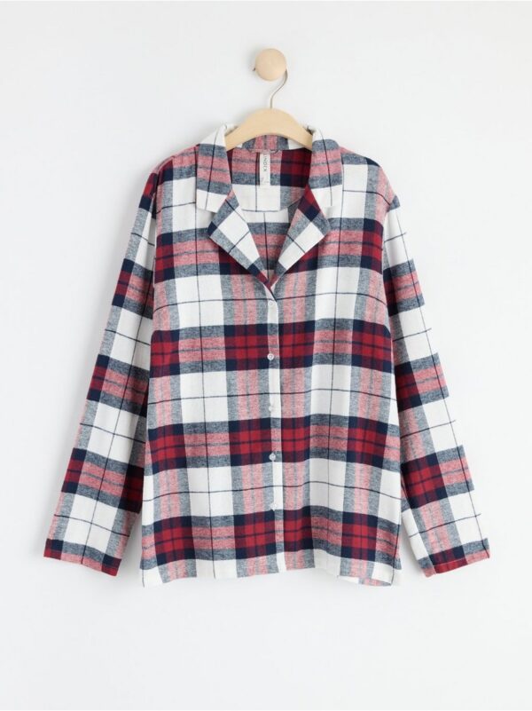 Checked pyjama shirt in flannel - 8504481-4476