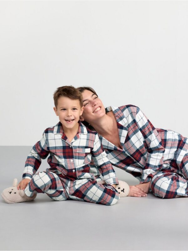 Checked pyjama shirt in flannel - 8504481-4476