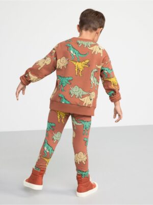 Sweatshirt with dinosaurs and brushed inside - 8509941-2486