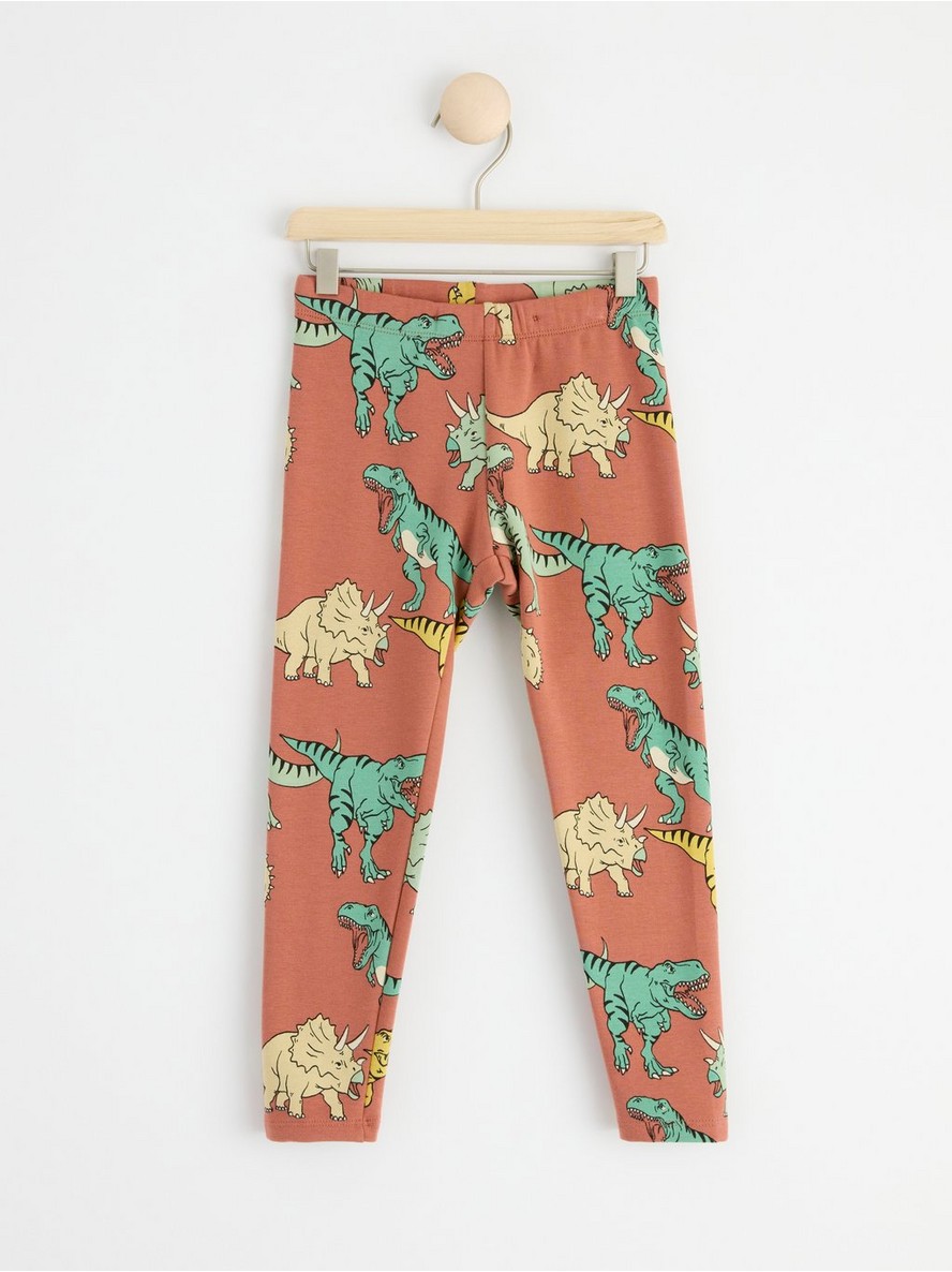 Helanke – Leggings with brushed inside and dinosaurs