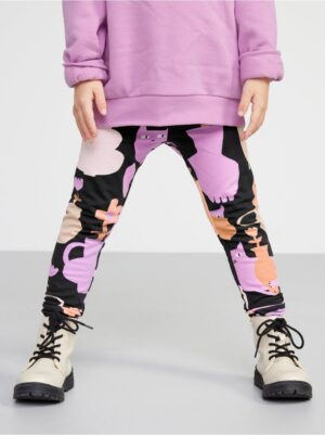 Leggings with cats brushed inside - 8518747-6959