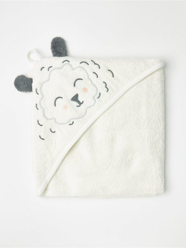 Terry bath towel with lamb hood - 8522068-325