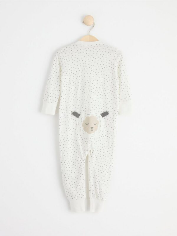 Pyjamas with dots and lamb appliqué - 8522071-325