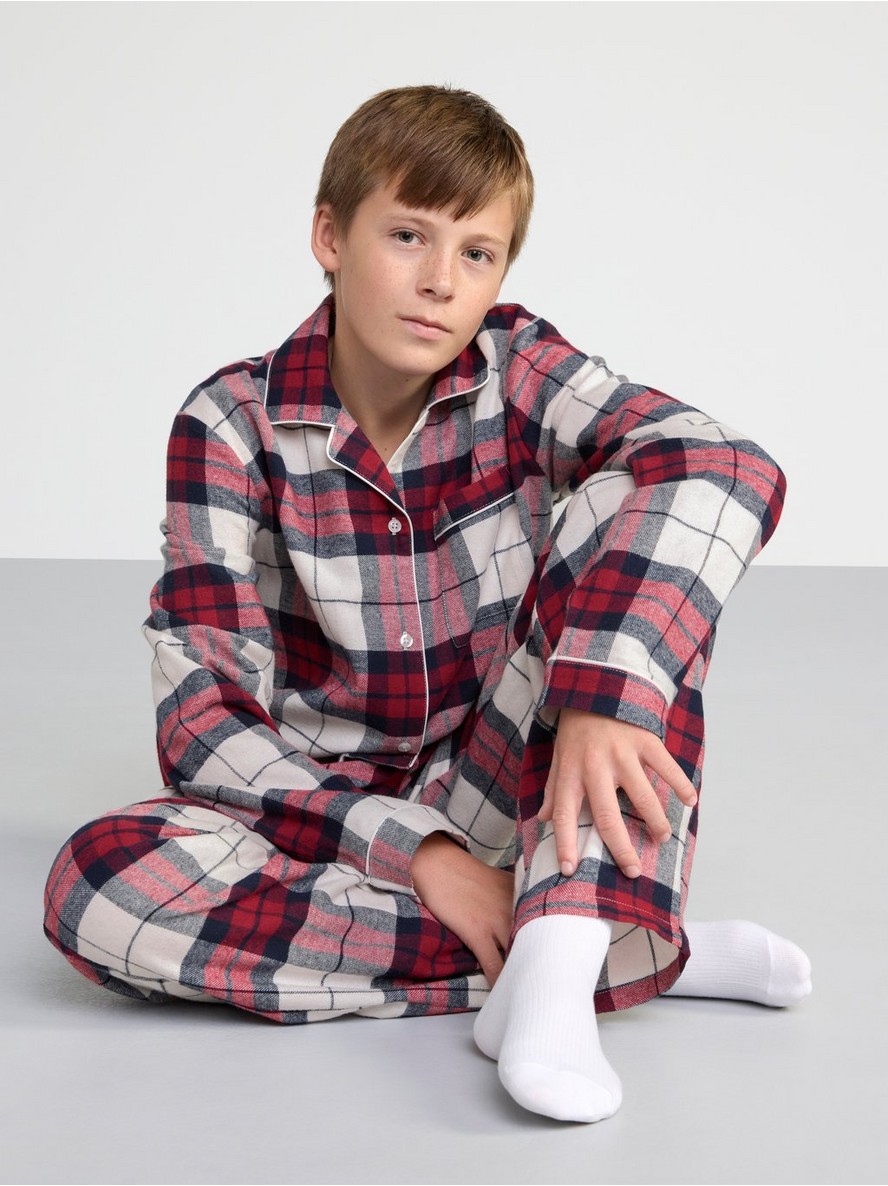 Flannel pyjama set - 8527569-300