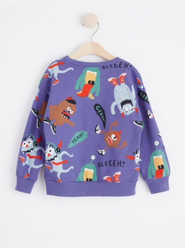 Sweatshirt with monsters and brushed inside - 8533608-1198
