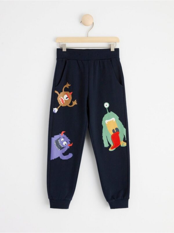 Sweatpants with monsters and brushed inside - 8533618-2521