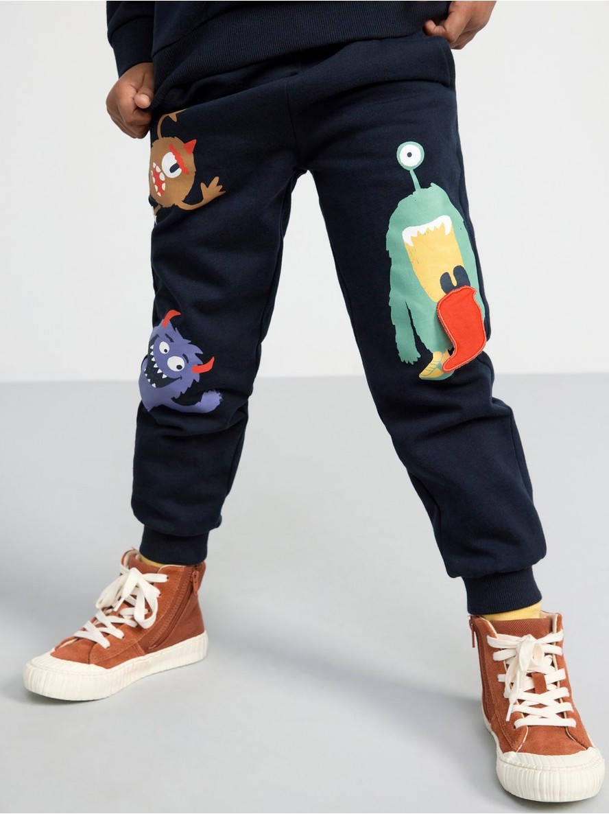 Trenerka donji deo – Sweatpants with monsters and brushed inside