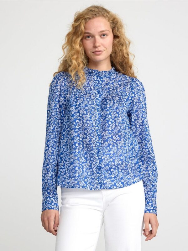 Blouse with frill collar - 8533655-6838