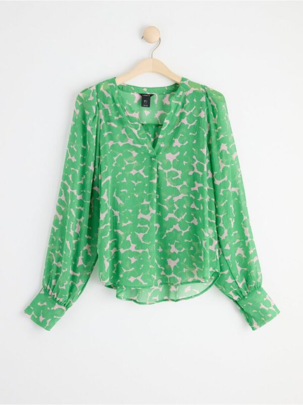 Patterned chiffon blouse - 8535440-6859
