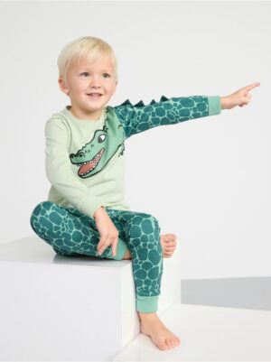 Pyjama set with crocodile print - 8538087-9567