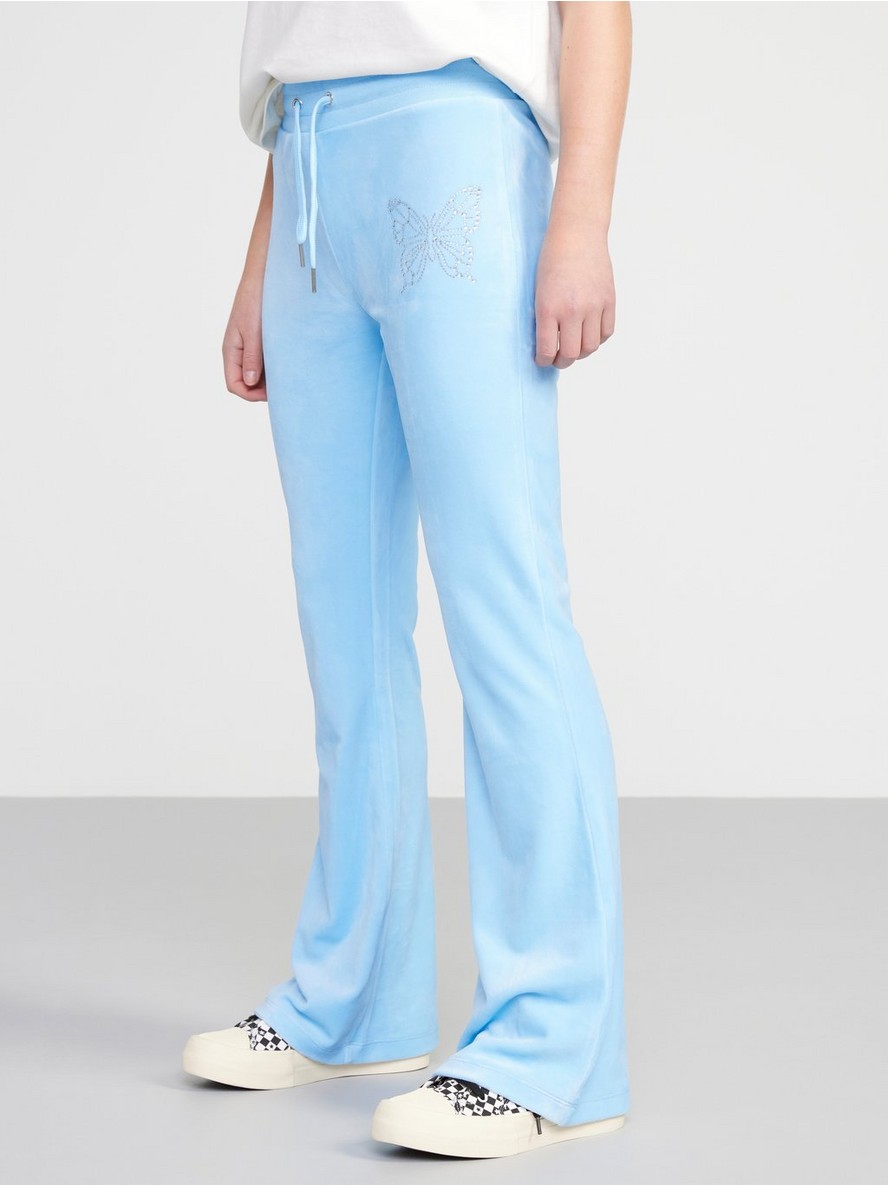Flared velour trousers - 8538621-2199