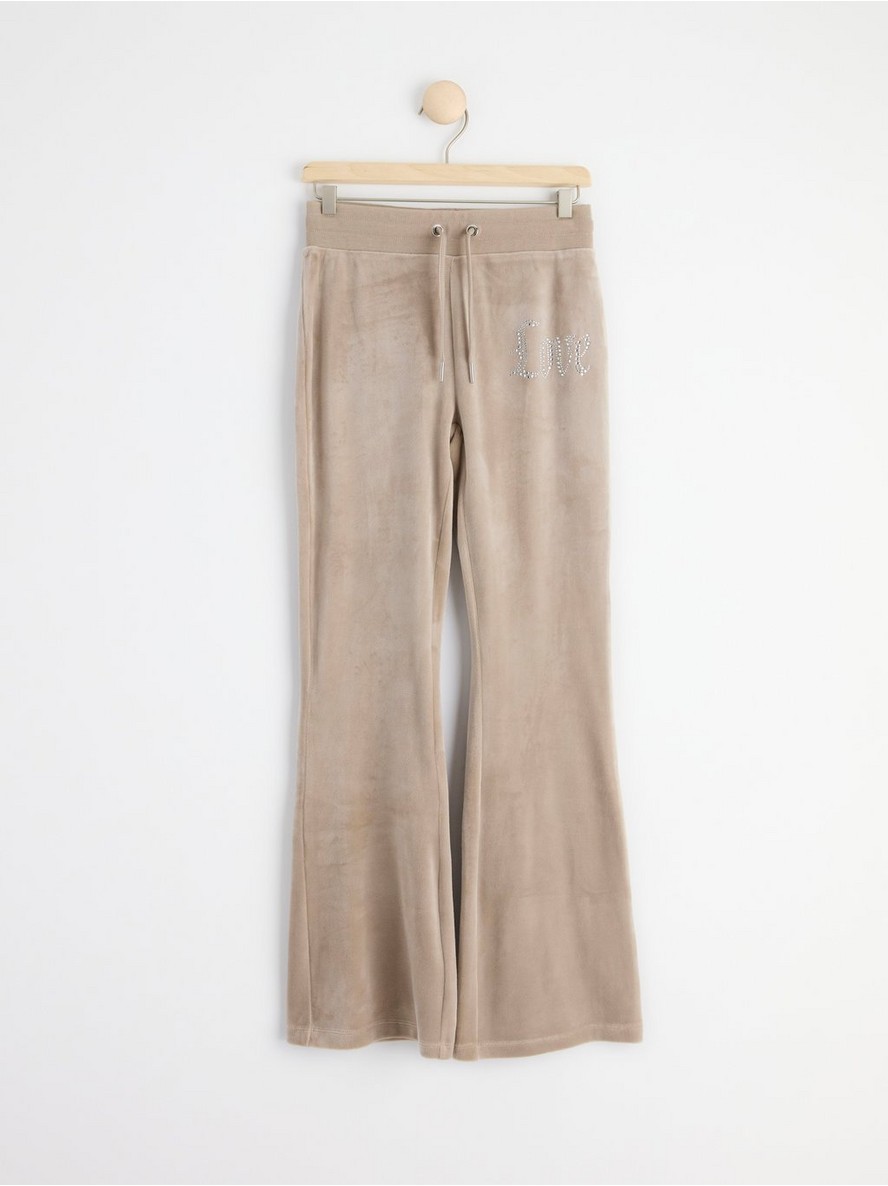 Flared velour trousers - 8538621-7379
