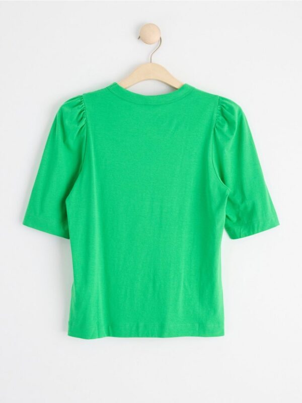 Puff sleeve cotton t-shirt - 8542680-6859