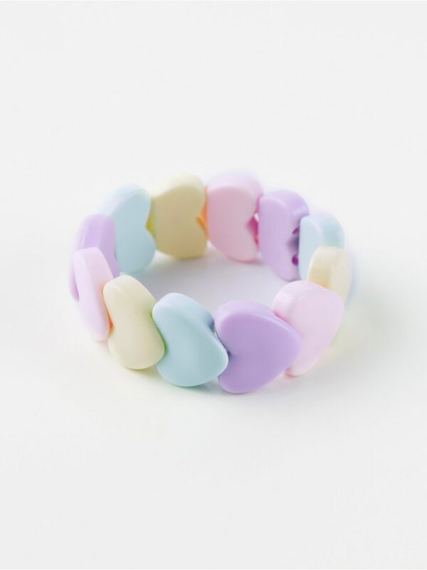 Bracelet with coloured hearts - 8545579-6965