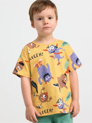 Short sleeve top with monsters - 8551181-8985