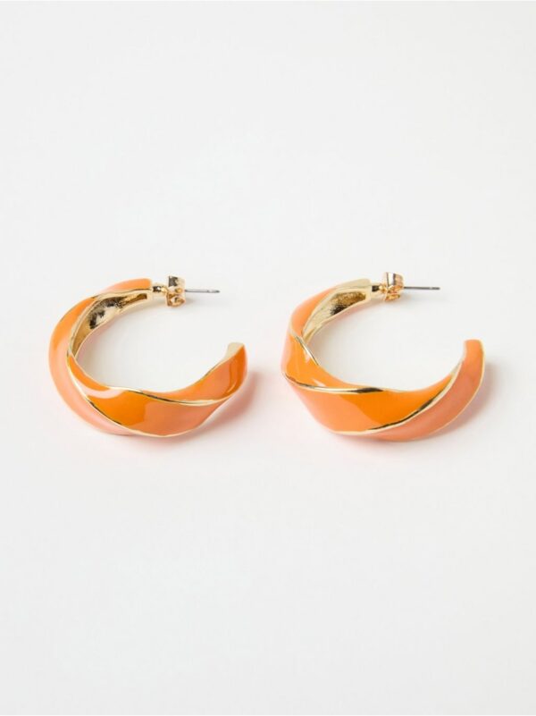 Twisted hoop earrings - 8553119-9610