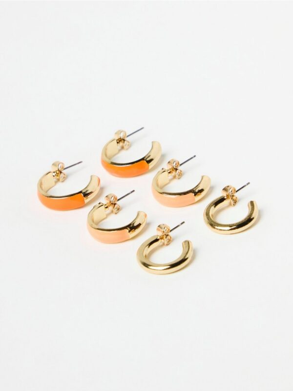 3-pack hoop earrings - 8553789-9610