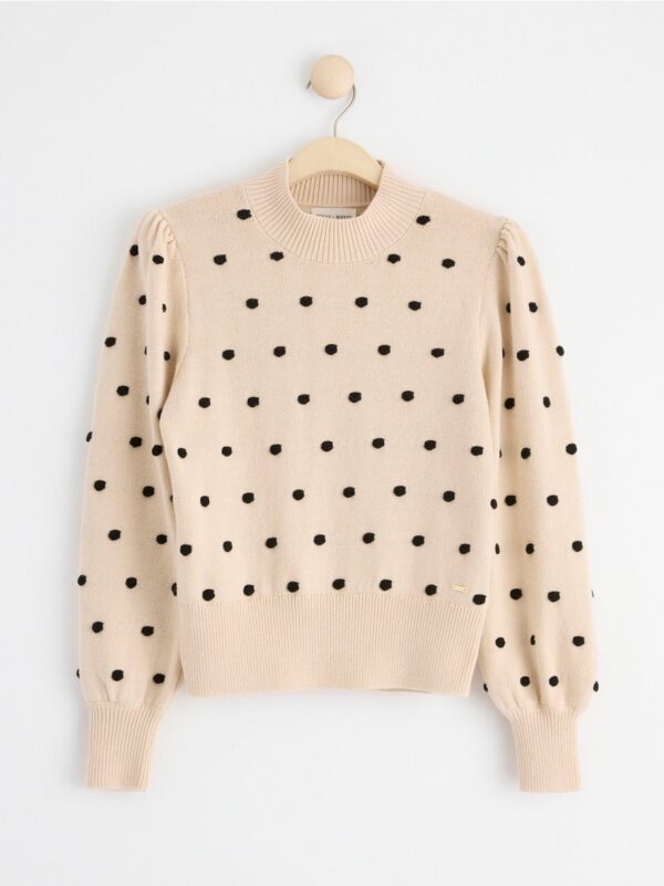 Knitted jumper with dots - 8509541-8399