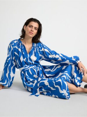 Long sleeve patterned shirt dress - 8512677-2015