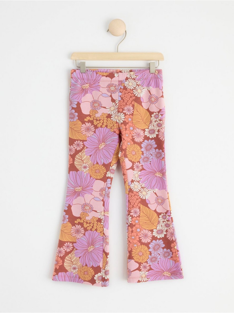 Helanke – Leggings with flowers and brushed inside
