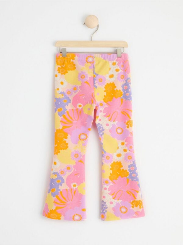 Leggings with flowers and brushed inside - 8519265-5848
