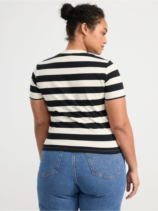 Short sleeve top with stripes - 8528641-80