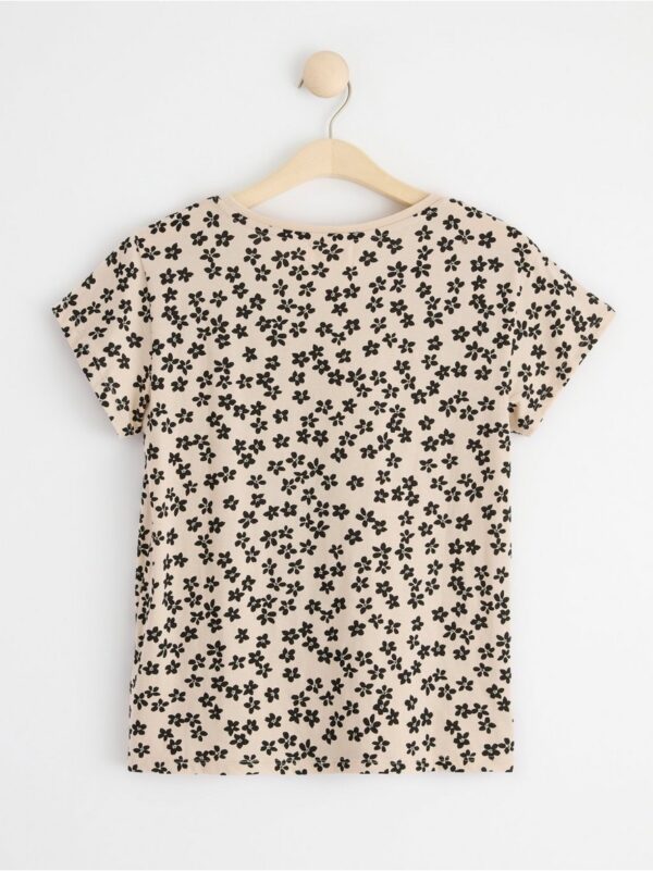 Short sleeve top with flowers - 8534508-8399