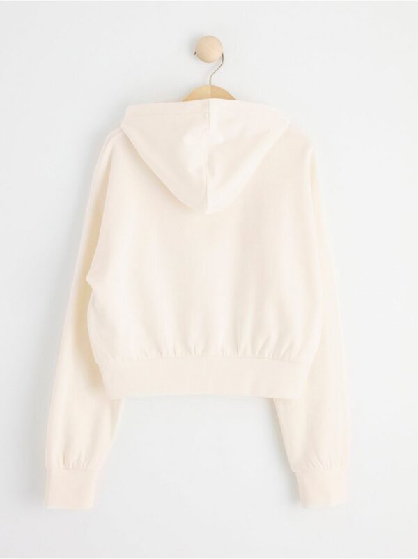 Cropped sweatshirt with brushed inside - 8551904-300